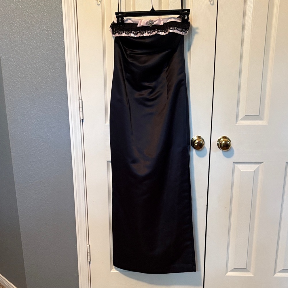 Jessica McClintock Black Strapless Dress
